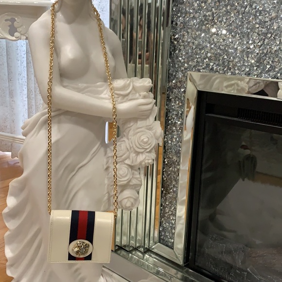 Gucci White Rajah Chain Card Case Sylvie - Picture 10 of 10